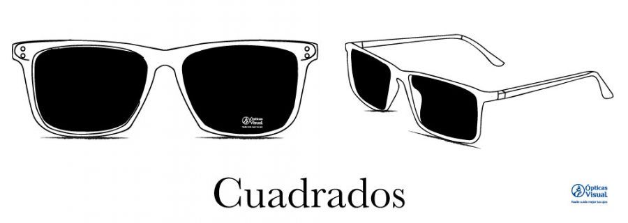 Lentes de armazón cuadrado en acetato