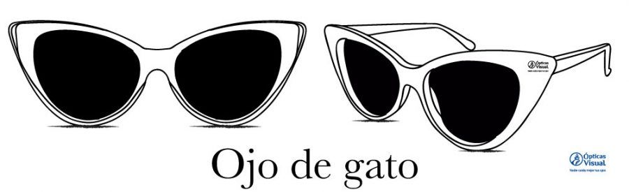 Lentes estilo ojo de gato para mujer